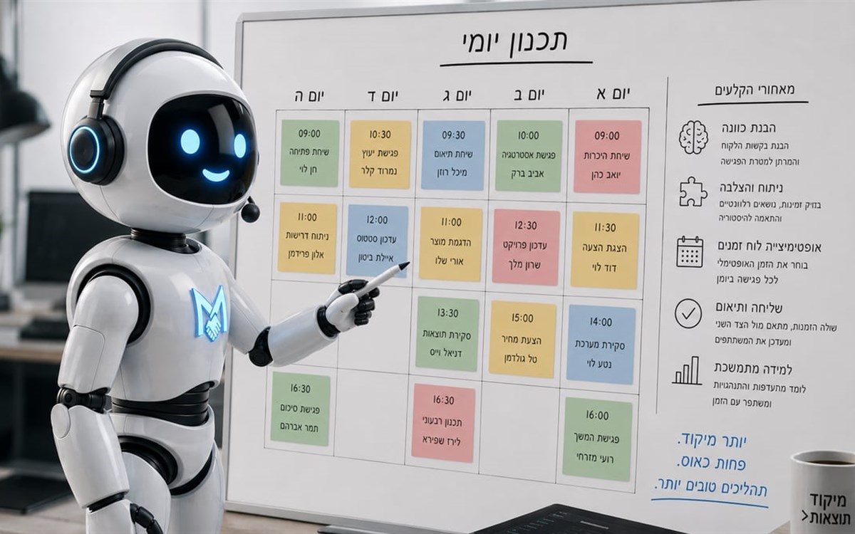 MiddleMan מסנכרן ומתאם את היומן השבועי של העסק אוטומטית